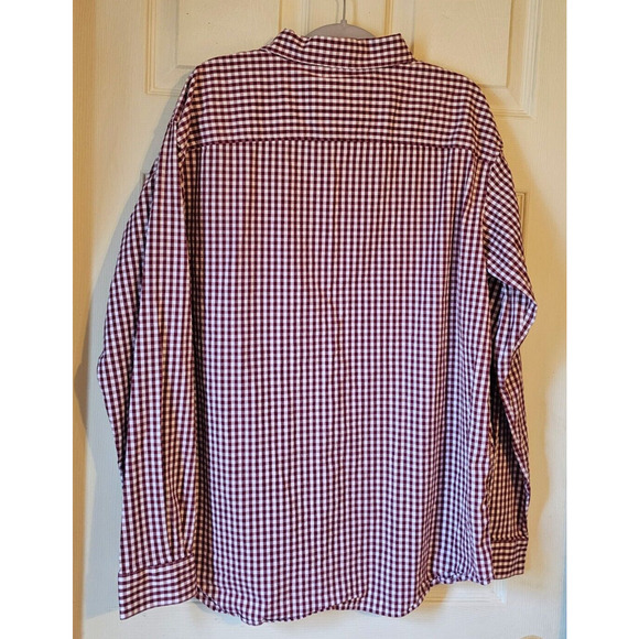 Columbia Sportswear Men’s Omni-Shade Long Sleeve Plaid Shirt Size XXL Red White - Picture 2 of 10